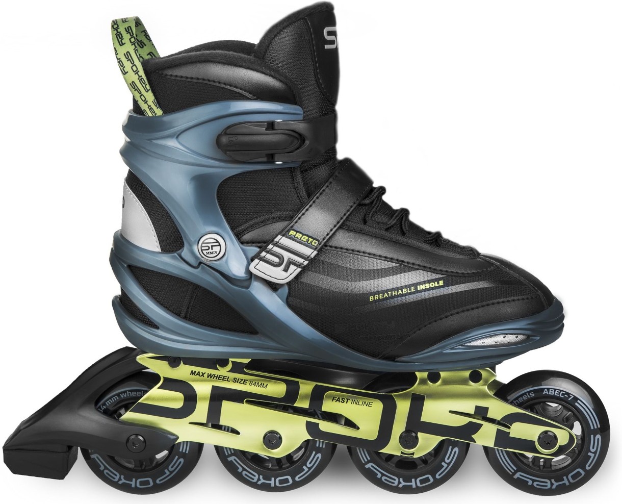 Роликовые коньки Spokey Preto Green 41 (929425)