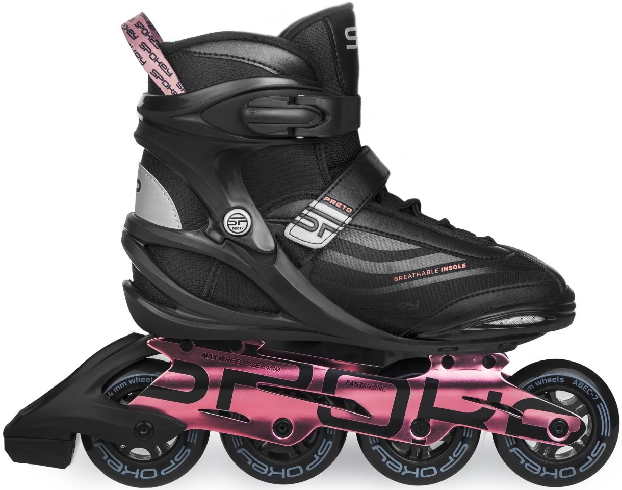 Роликовые коньки Spokey Preto Pink 38 (929419)