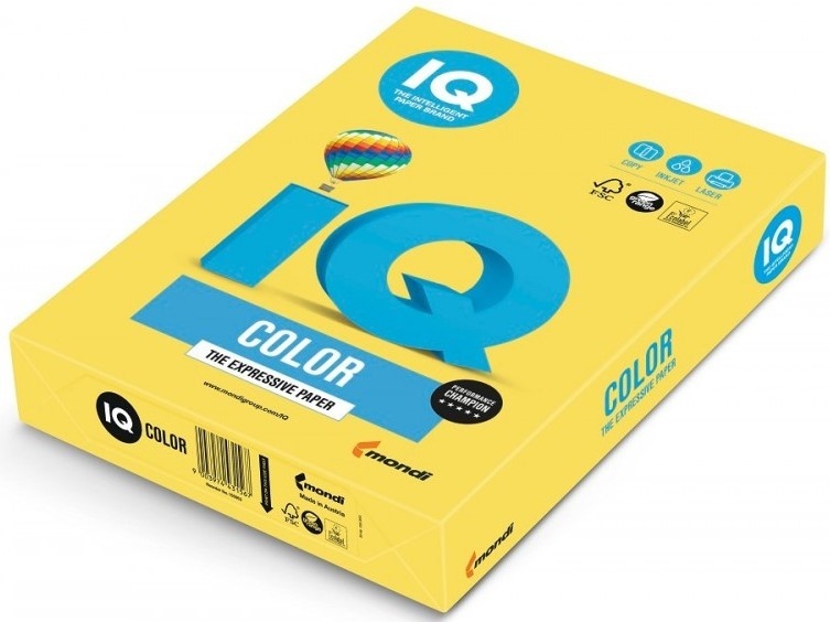 Hartie copiator Mondi A4 IQ Color Canary Yellow 250pcs 160g/m2 CY39