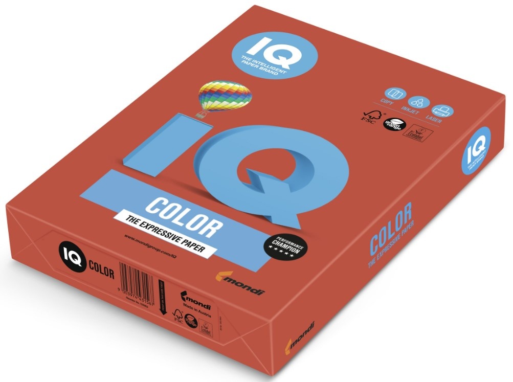 Бумага для печати Mondi A4 IQ Color Coral Red 250pcs 160g/m2 CO44