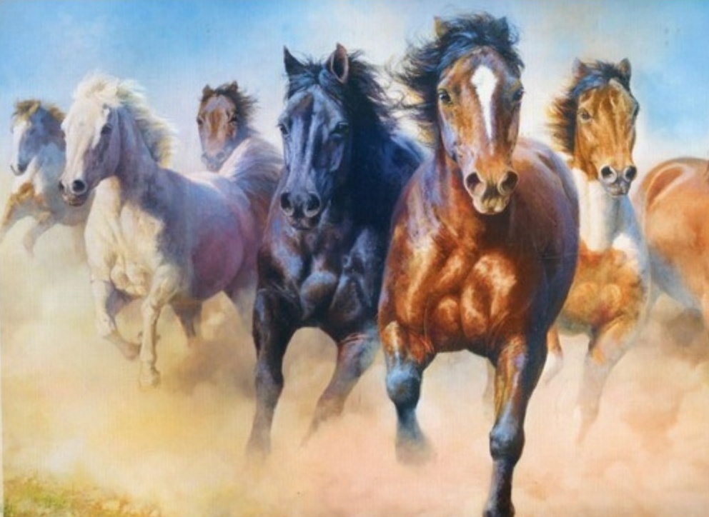 Пазл Trefl 2000 Galloping Herd of Horses (27098)