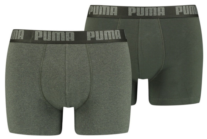 Мужские трусы Puma Basic Boxer 2P Green Melange S