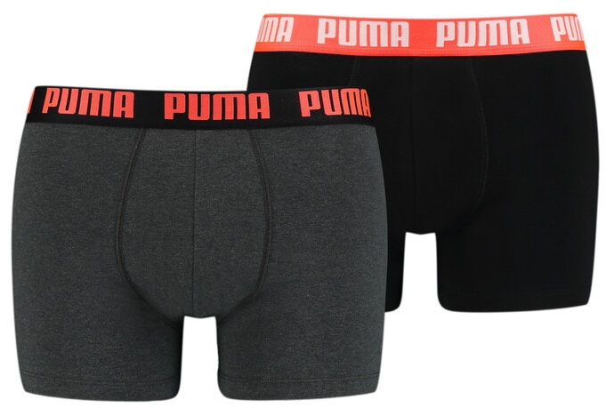 Мужские трусы Puma Basic Boxer 2P Red/Grey/Black, s.L (521015001013)