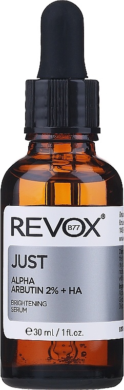 Ser pentru față Revox Just Alpha 2% + HA Brightening Serum