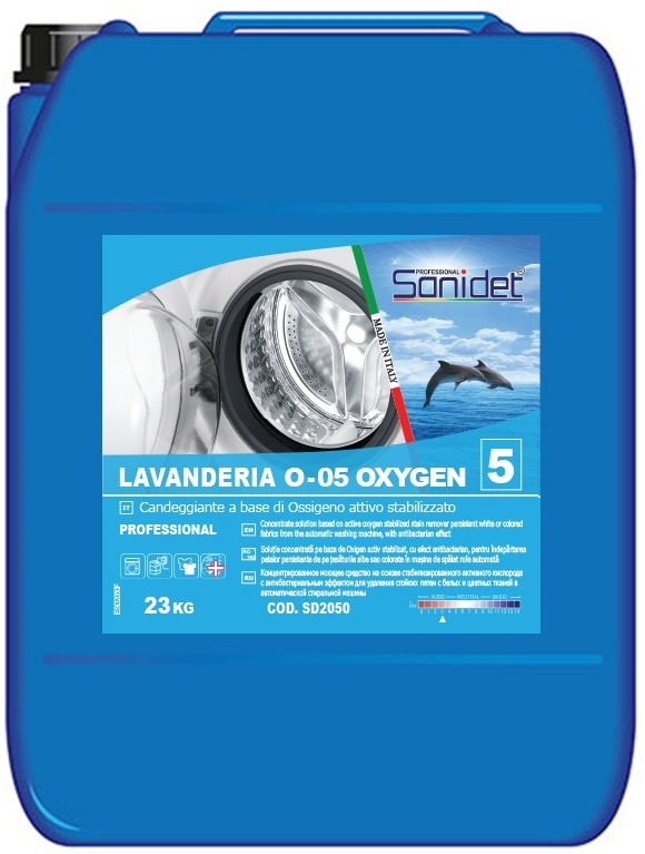 Produs profesional de curățenie Sanidet Lavanderia O-05 Oxigen 23kg (SD2050)