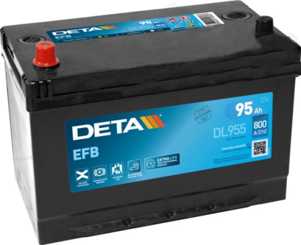 Автомобильный аккумулятор Deta DL955