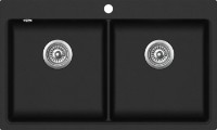 Кухонная мойка Aquasanita Helika Magna SQM200 Black metallic