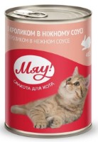 Влажный корм для кошек Мяу Кролик в нежном соусе 415g
