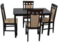 Set masă și scaune Evelin Gloria Chocolate + 4 Deppa R Chocolate/F-787 Beige