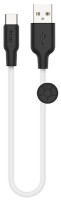 Cablu USB Hoco X21 Plus for Type-C 0.25m Black/White