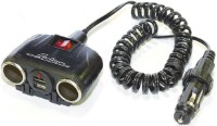 Прикуриватель-разветвитель 2 гнезда + 2USB Airline ASP-2U-11