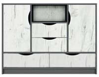 Детский комод Yasen Дисней 2Д4Ш Графит Серый/Дуб Крафт Белый