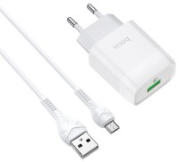 Зарядное устройство Hoco C72Q Glorious Micro White