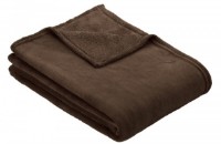 Pătura IBENA Plain Fleece Olbia 150x200cm Dark Brown