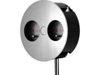 Встраиваемый розеточный блок Bachmann Twist 2S Stainless Steel (931.000)