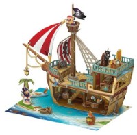 3D пазл-конструктор CubicFun Pirate Treasure Ship (P832h)