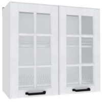 Bucatarie modulara Yasen Skandi В№10 (800х715) Vitrina/Dulap cu scurgator Alb Sus