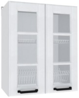 Bucatarie modulara Yasen Skandi В№8 (600х715) Vitrina/Dulap cu scurgator Alb Sus