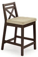 Барный стул Halmar Borys LOW Dark Nut/Vila 2
