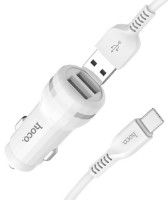 Автомобильная зарядка Hoco Z27 Staunch Type-C White