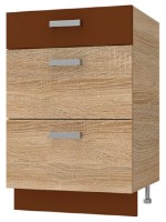 Bucatarie modulara Sokme Alina 60 NS Stejar Sonoma/Stejar Sonoma Mokka 1