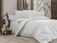 Постельное бельё Cottony Satin de Lux Tip Hotelier Stripe Ivory Nr2 2E (17210)