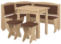 Кухонный уголок Пехотин Император Дуб Сонома/Коричневый (без стола и табуретов)