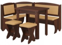 Кухонный уголок Пехотин Император Орех/Кофе (без стола и табуретов)