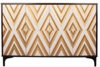 Комод Art Flame Valentino Nut/White/Gold