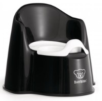Детский горшок BabyBjorn Potty Chair Powder Black/White (055256A)