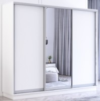 Шкаф-купе Mobildor-Lux Fox Chipboard/Mirror 240x220 White (fox6543)