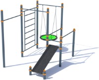 Уличный спортивный тренажер PlayPark Workout КIDS C-102
