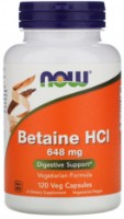 Аминокислоты NOW Betaine HCL 120cap