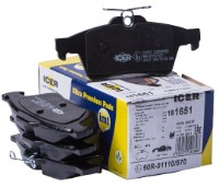 Комплект тормозных колодок ICER 181651