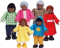 Păpușa Hape Happy Family African American 6pcs (E3501)