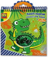 Раскраска для детей Ses Magic Sequins Colouring Book Dino (00116S)