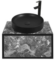 Dulap cu lavoar Montebella Set 50.01 600x500 Nero 455x455 Pantera