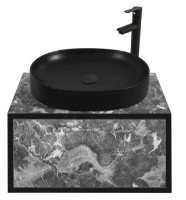 Dulap cu lavoar Montebella Set 50.01 600x500 Nero 550x425 Pantera