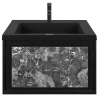 Dulap cu lavoar Montebella Set 51.01 650x480 Nero LED Pantera