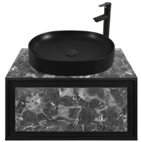 Dulap cu lavoar Montebella Set 51.02 800x500 Nero LED 550x425 Pantera