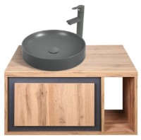 Dulap cu lavoar Montebella Set 52.01 800x500 Spirit LED 455x455 Lemur