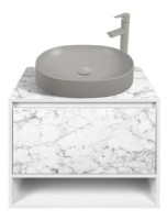 Шкаф с умывальником Montebella Set 53.01 800x500 Bianco LED 550x425 Koala