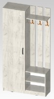 Прихожая ML-Mobila МЛ-9 (без зеркала левая) Дуб Крафт Белый