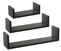 Raft de perete Five Black 3pcs (50269)