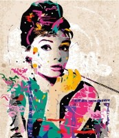 Tablou pe numere PRC Audrey Hepburn in Stil Pop Art 40x50cm 03451