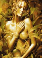 Картина по номерам PRC Fata in Aur 40x50cm 03932