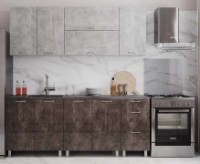 Кухонный гарнитур ML-Mobila Джаз 2.0 Белый/Ателье темный/Ателье светлый