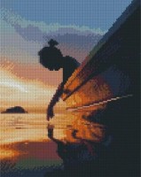 Алмазная картина по номерам Strateg Дотронуться до океана (HX457)