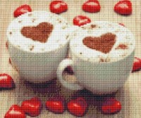 Алмазная картина по номерам Strateg Кофе для влюблённых (HX052)