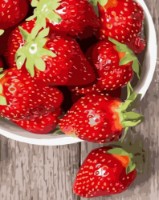 Картина по номерам Strateg Тарелка с клубникой (VA-3616)